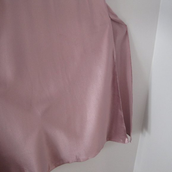 Mauve Silky Satin Sleepwear, Women Lingerie Long Slip Dress Negligee Nightgown M - Picture 5 of 10